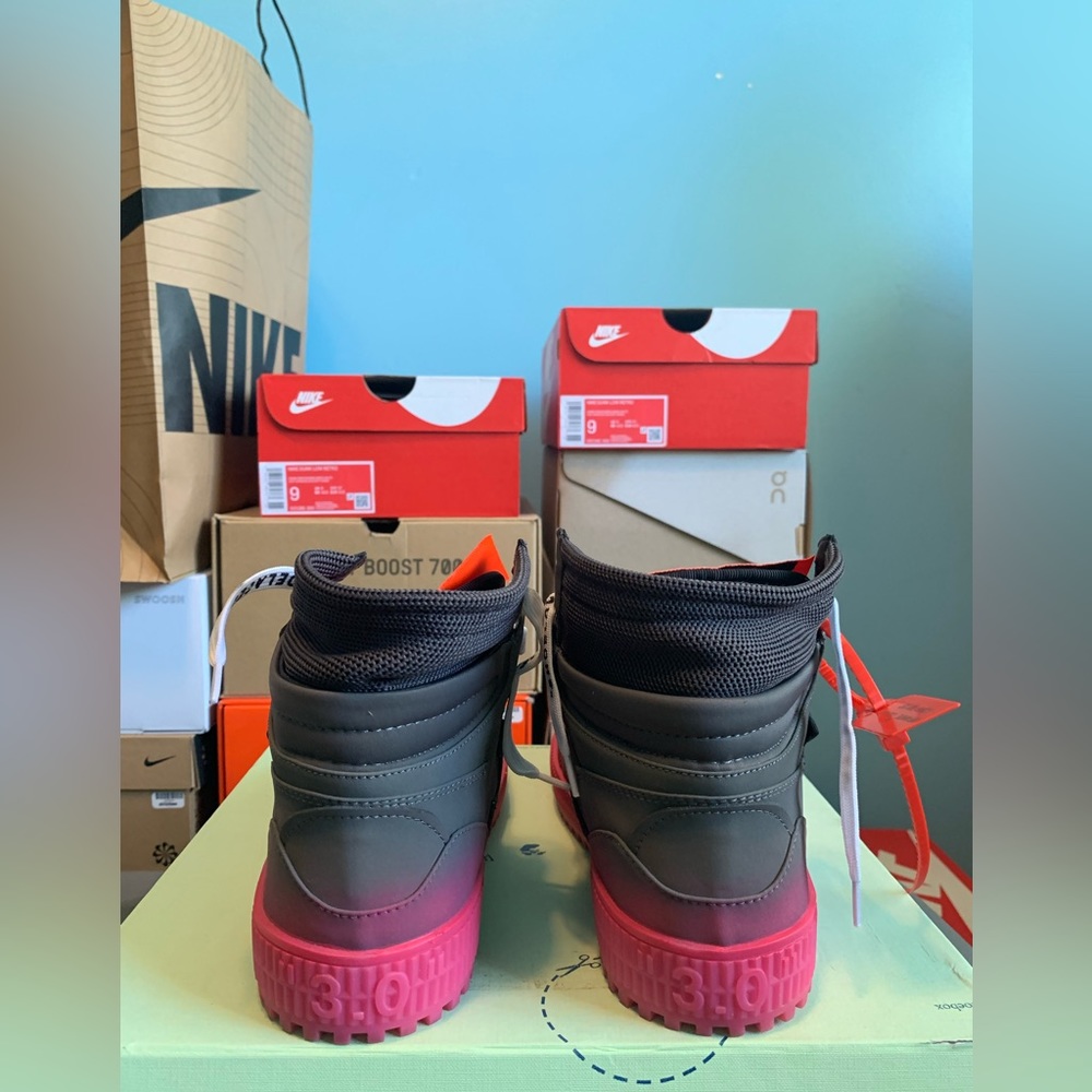 OFF-WHITE OFF COURT 3.0 Sneakers - Size 7 US / 40 EU - Grey Fuchsia Purple Shoes - Picture 8 of 15